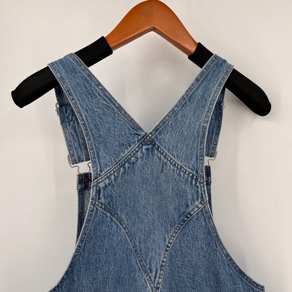 Madewell Overalls Size L Oversized Carpenter Wide Leg Blue Denim Cotton Utility - Picture 9 of 16